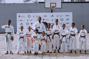 Bamwe mu bana batozwa Karate muri SGI-Sports Academy